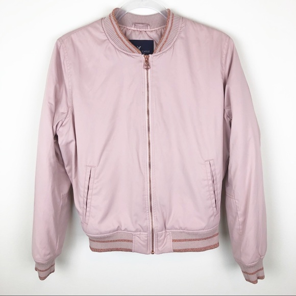 American Eagle Outfitters Jackets & Blazers - AEO - blush pink/ rose gold bomber jacket size: M